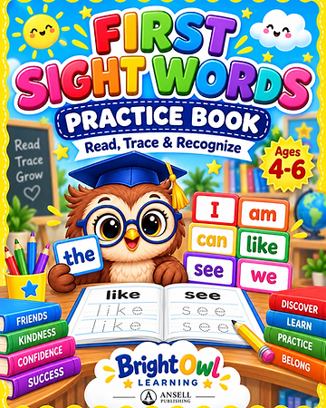 First Sight Words Worksheets — digital download cover