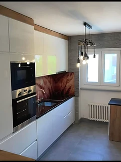 Cuisine moderne blanche et bois
