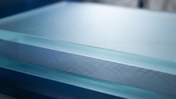 Layered frosted glass planes — a study in digital texture and light