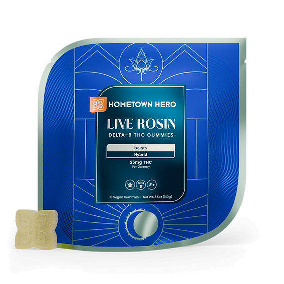 Hometown Hero Live Rosin — Gelato 25mg (Hybrid)