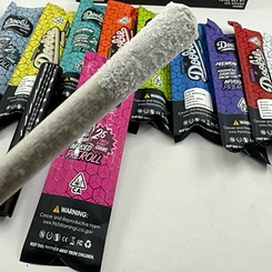 Doobie Farms Hashhole — Blue Heroz Snow Cap Infused Preroll 2.5g