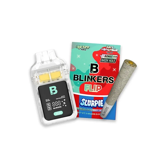 Blinkers Flip Slurpie — Baja Burst · Juicy Watermelon 2G + Hash Hole