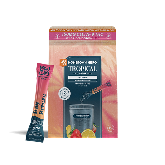 Hometown Hero Tropical Drink Mix — Bay Breeze 15mg (Strawberry Lemonade)