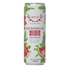Wyld Sparkling Water — Watermelon 10mg (Refresh · THC + CBG)