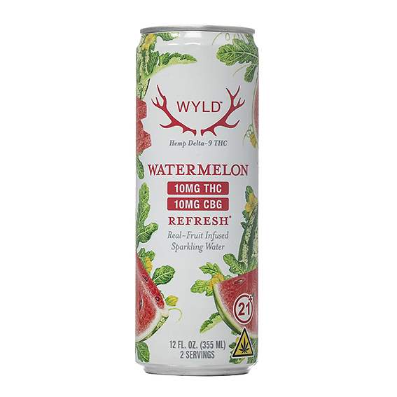 Wyld Sparkling Water — Watermelon 10mg (Refresh · THC + CBG)
