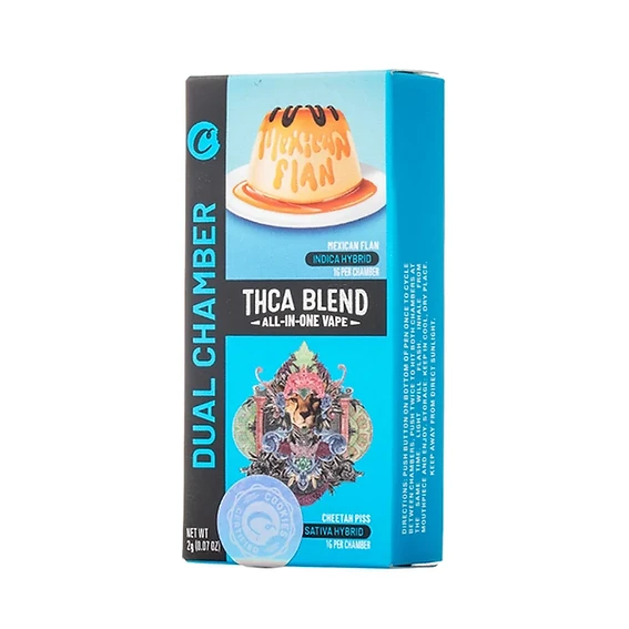 Cookies THC-A Dual Chamber — Mexican Flan · Cheetah Piss 2G