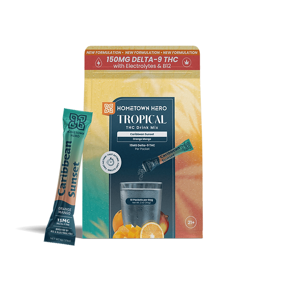 Hometown Hero Tropical Drink Mix — Caribbean Sunset 15mg (Orange Mango)