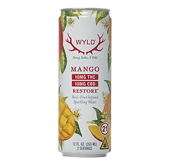 Wyld Sparkling Water — Mango 10mg (Restore · THC + CBD)