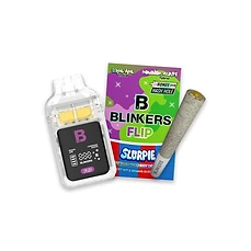 Blinkers Flip Slurpie — Grape Ape · Hawaiian Runtz 2G + Hash Hole
