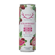 Wyld Sparkling Water — Strawberry Guava 10mg (Bliss · THC + CBC)