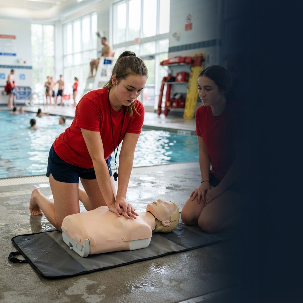 CPR training on a manikin