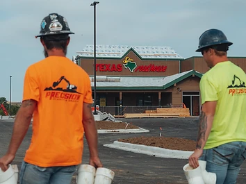 Precision crew at the Texas Roadhouse jobsite