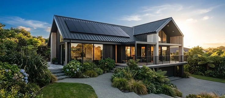 Hamilton home with a residential solar installation