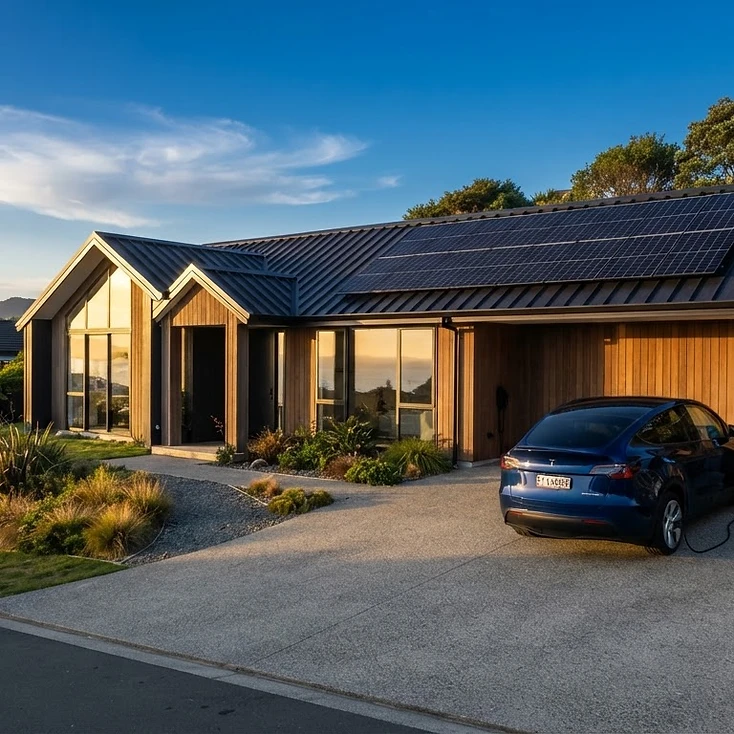 EV charging at a Hamilton home with solar