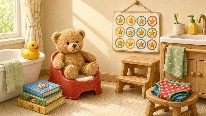 Cover for Potty Training Without the Stress: A Dad's Guide to Getting Little Ones School-Ready