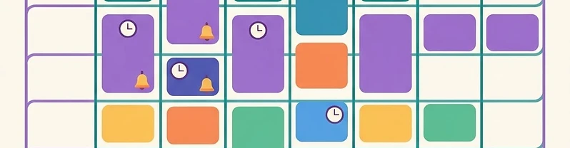 Illustration: Weekly timetable