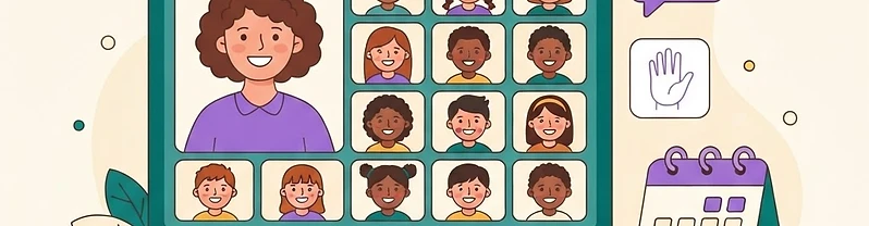 Illustration: Live classroom, calendar & materials