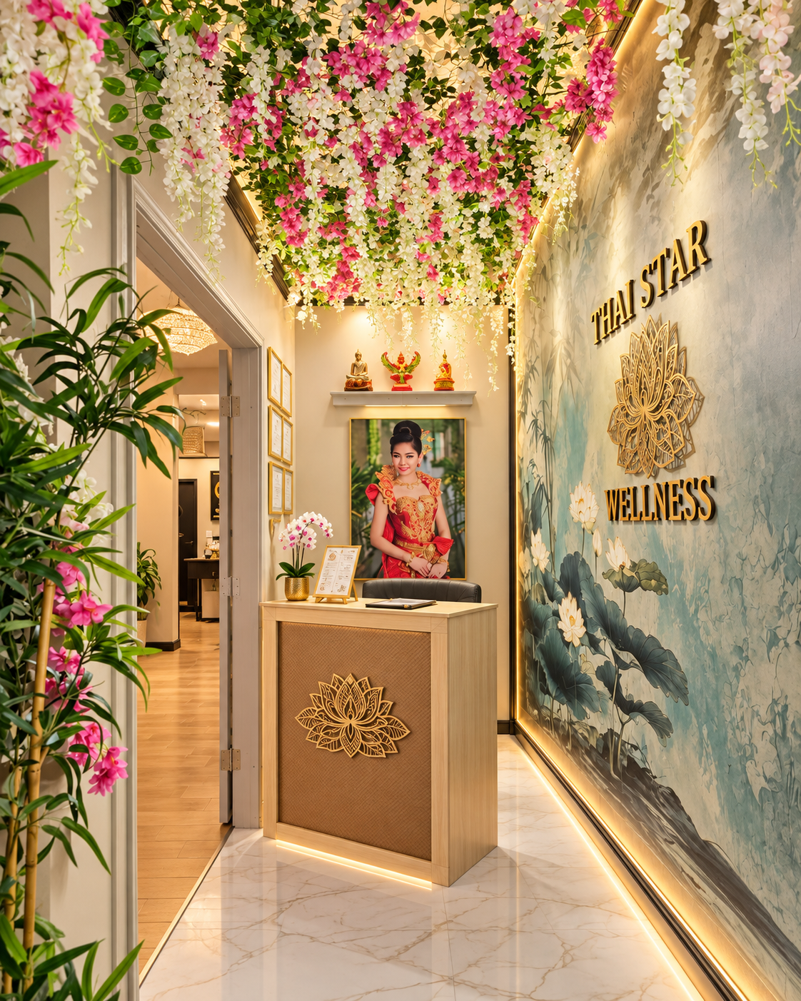 Spa entrance and reception area