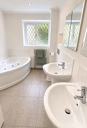 The Oakwood bathroom with twin basins