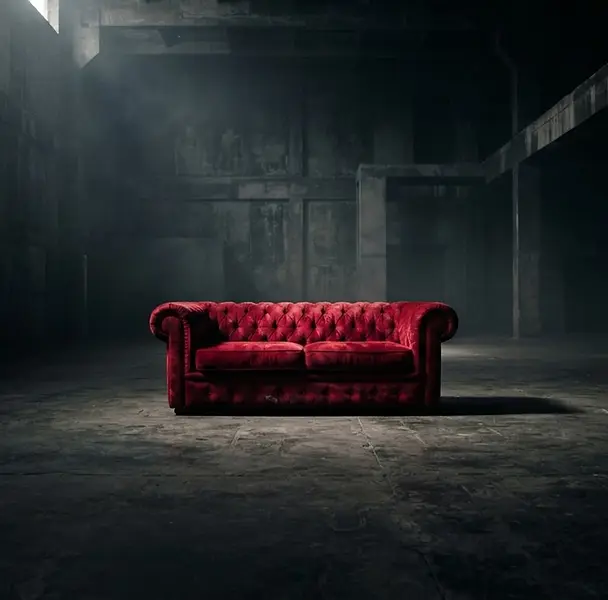 The red couch in a dark hall — The Red Couch Revisited