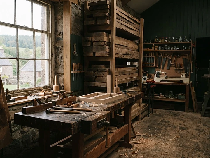 The Darroch joinery workshop in Kelso