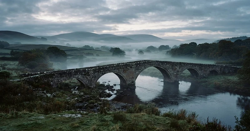 The Scottish Borders near Kelso at dawn