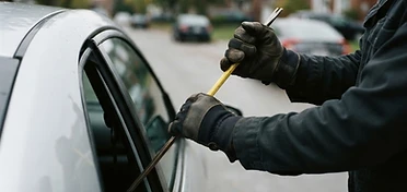 Autodeur wordt geopend met professioneel lockout-gereedschap