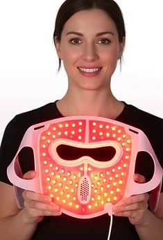 Macro dei diodi LED medici della maschera BMSkin dietro lente smerigliata