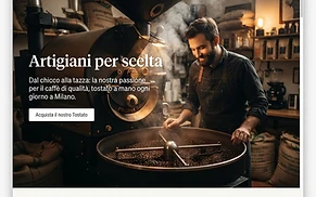 Mockup del sito piuespresso.it