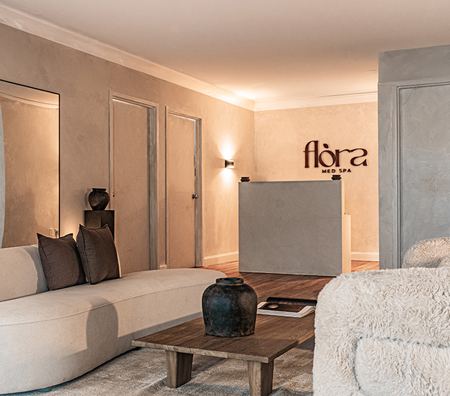 Flora Medspa entrance and welcome desk