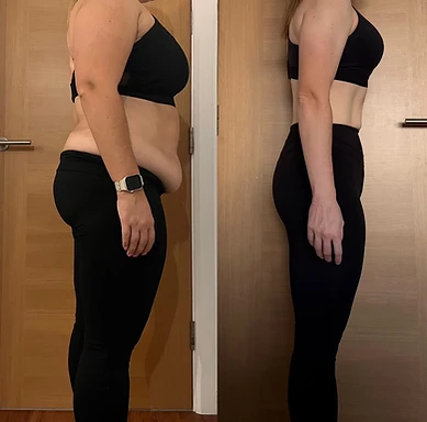 Crew42 member Vicky before and after body composition change