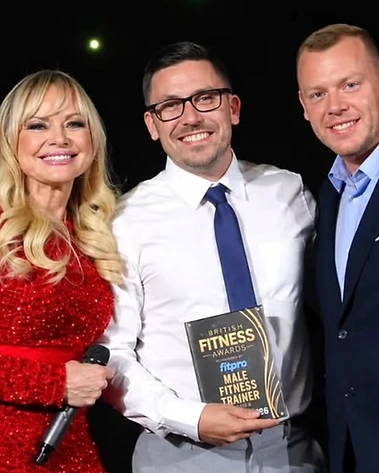 Jay, co-founder and coach at Crew42 Crosby, with his British Fitness Awards trophy