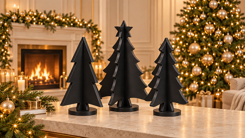 Night Before Christmas paint-grade HDF holiday trees