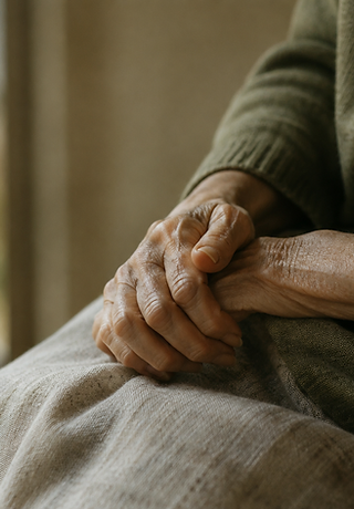 A senior receiving compassionate, in-facility therapy