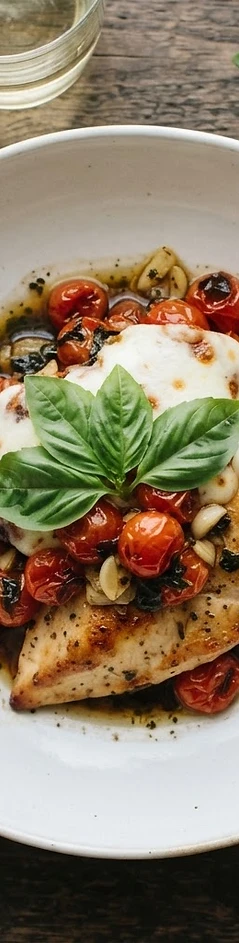 Rustic Caprese Chicken Skillet
