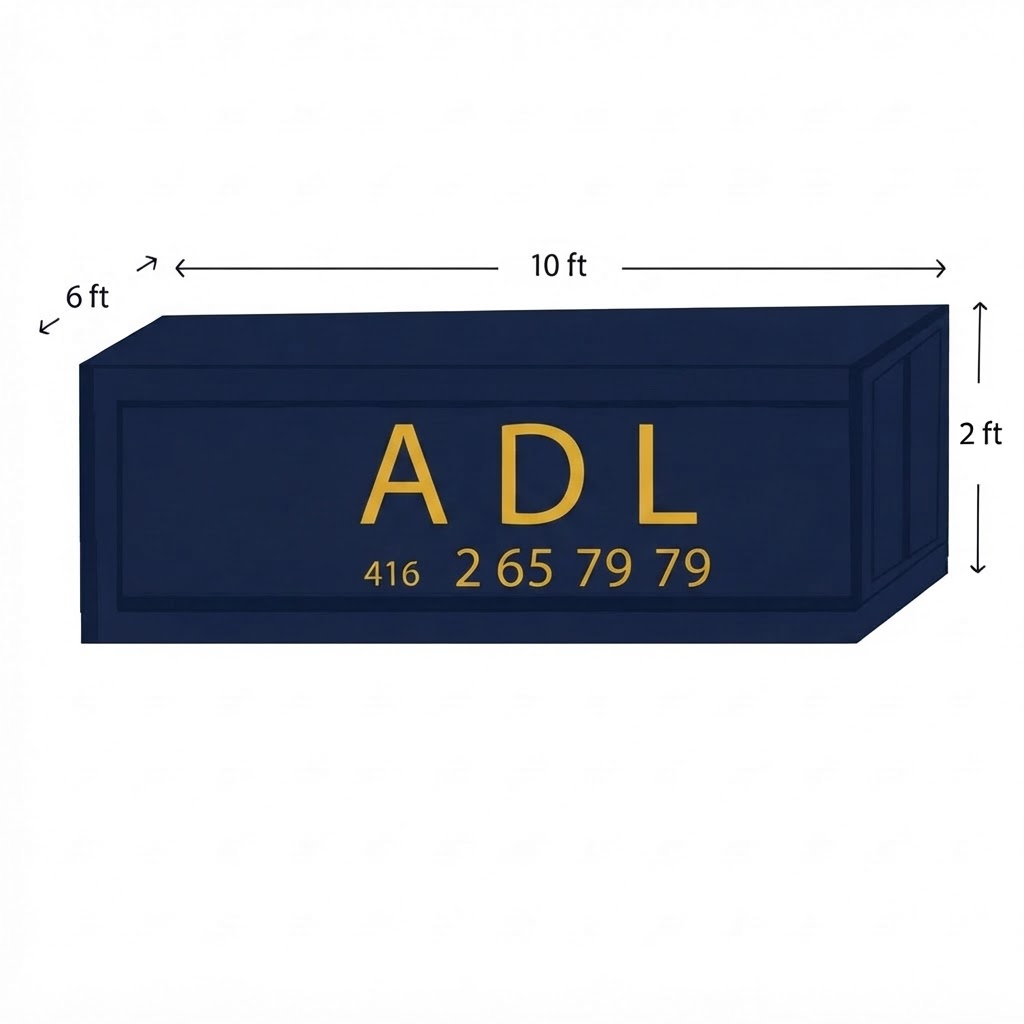 Ajax Disposal bin with ADL logo