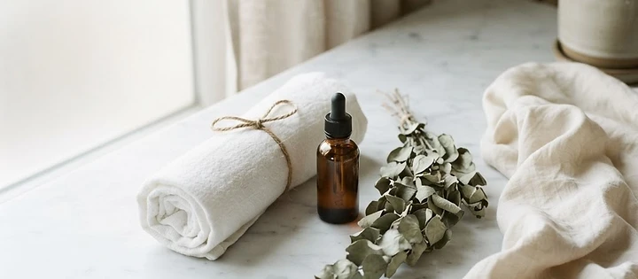 A serene still life representing self-care and wellness