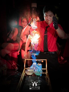 Flair behind the bar