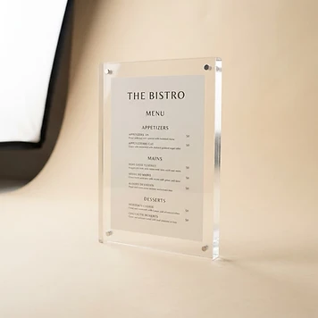 Magnetic Acrylic Menu Block