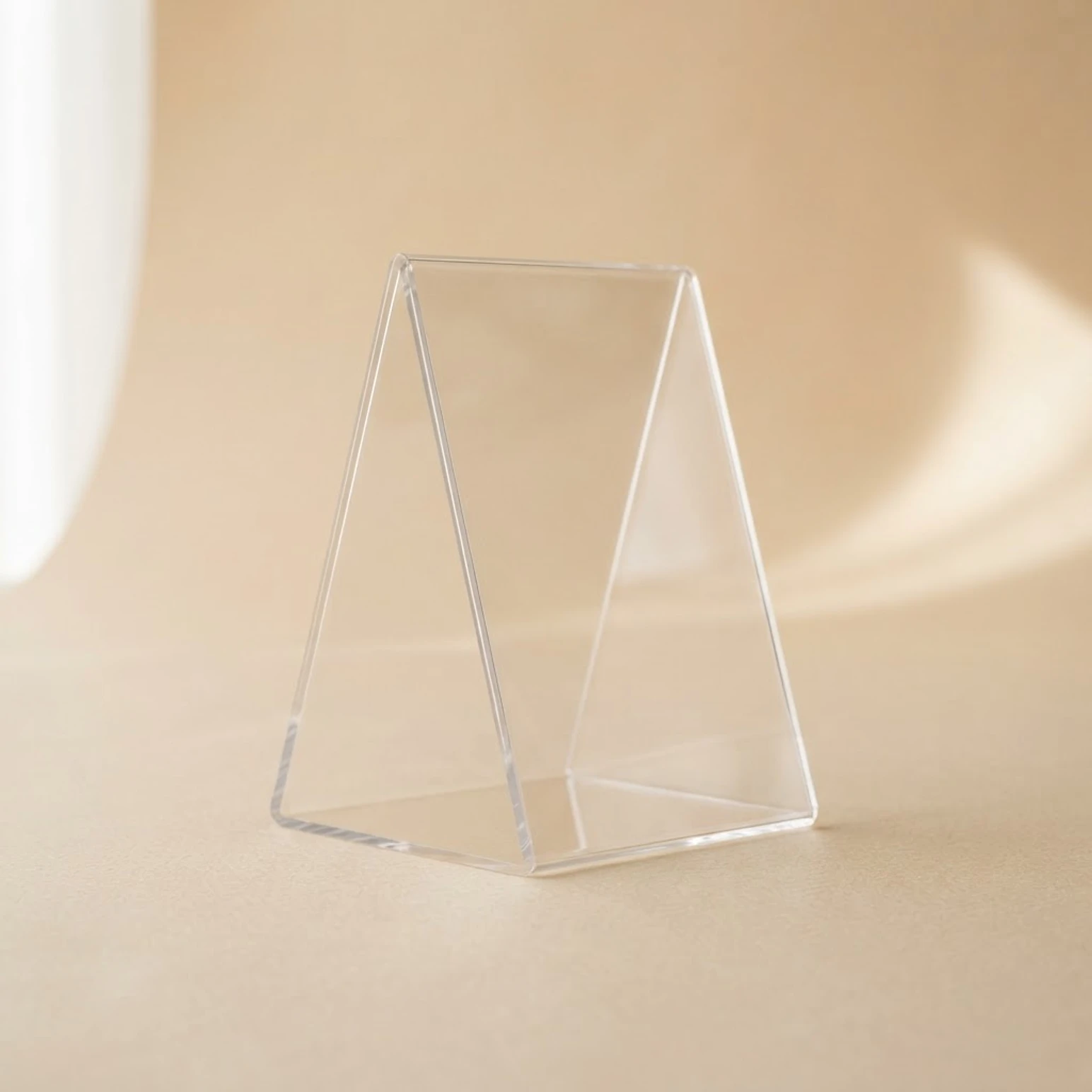 Clear Acrylic A-Frame Table Talker — view 1
