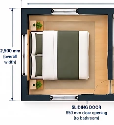 The Independence bedroom plan drawing