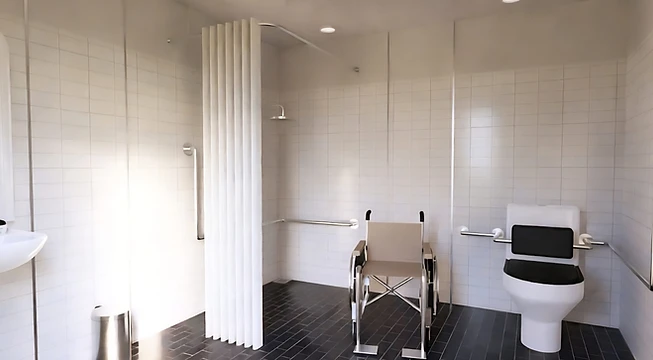 The Independence bathroom — toilet drawing