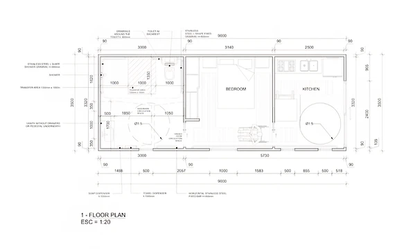 The Independence floor plan (annotated) drawing