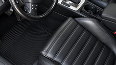 Driver footwell and center console after detailing at GetRight Detailing in South Hackensack NJ