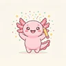 Figgy the axolotl celebrating