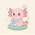 Figgy the axolotl reading