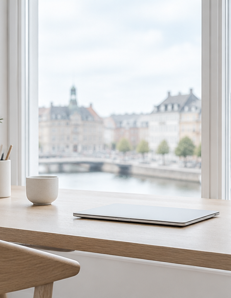 Modernt dansk arbejdsrum