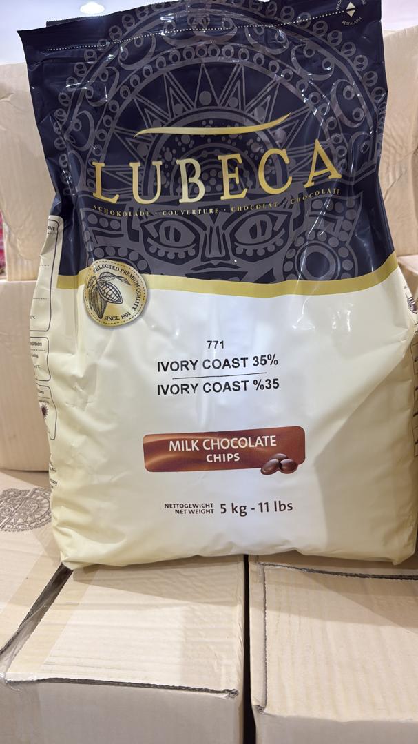 LUBECA Milk Chocolate Chips 5kg