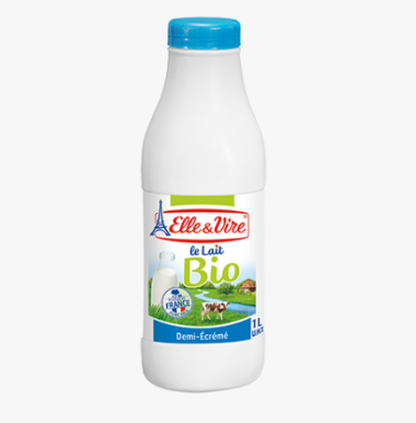 Elle & VireBIO Bottle Milk 1ltr x12