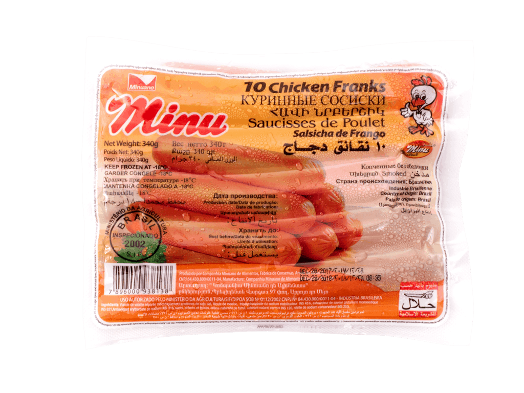 Minu Sausage 32x340g (10 Fingers)